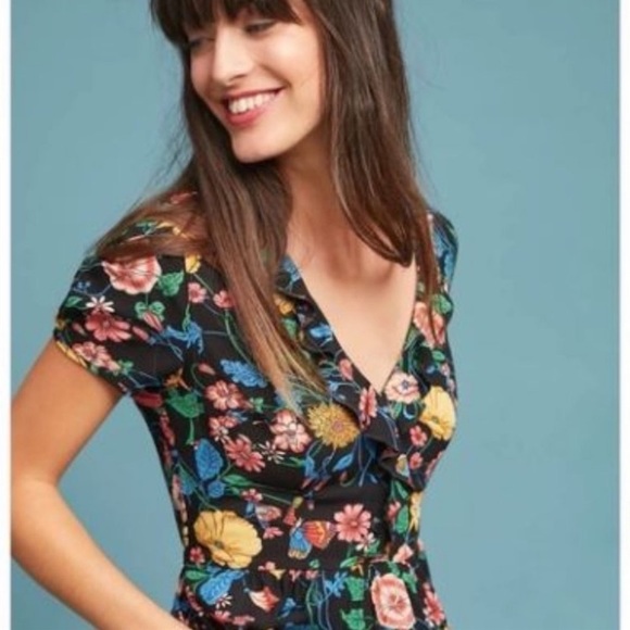 Anthropologie - Maeve - Bloedel Floral Butterfly Dress - Picture 6 of 17
